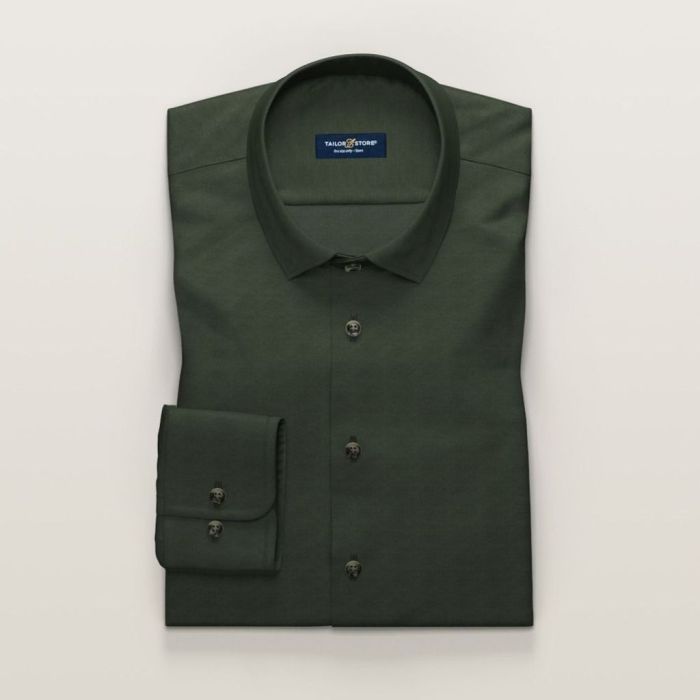 Men's dark green dress shirt