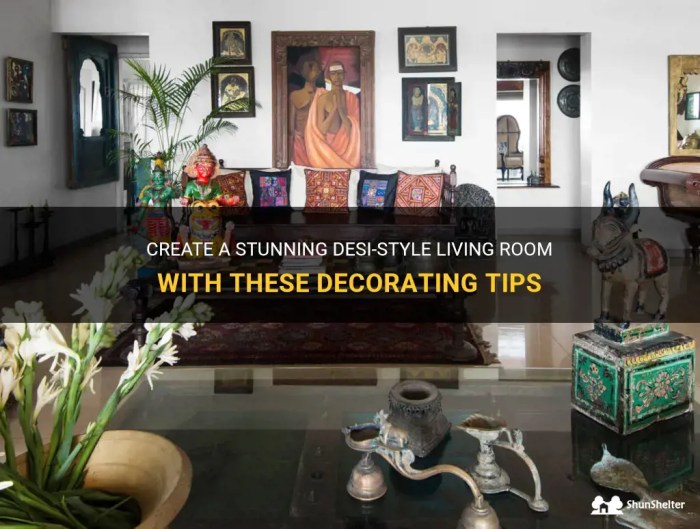 How to decorate your living room desi style