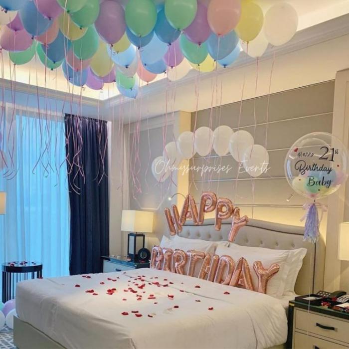 How to decorate birthday room with balloons