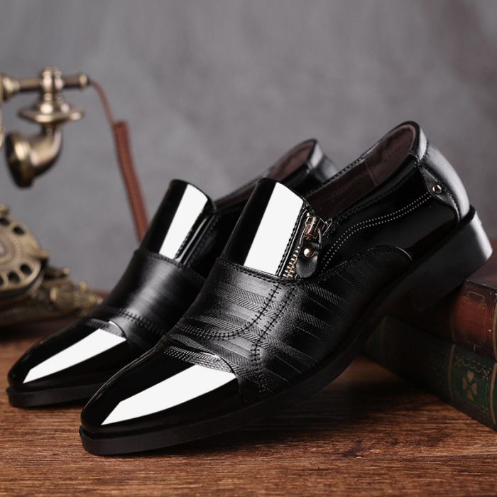 Formal pointed patent sapato masculino hombre