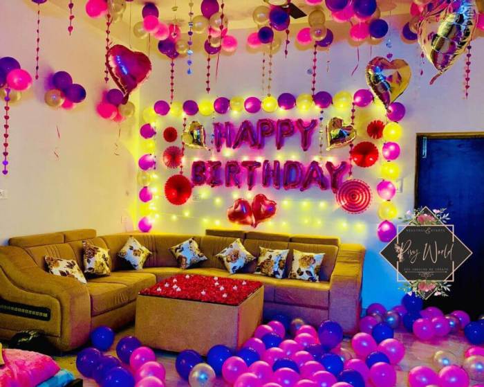 How to decorate birthday room with balloons