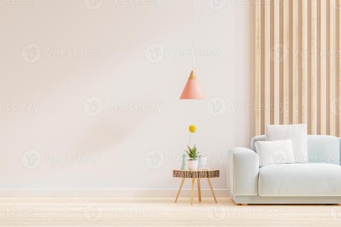 How to decorate empty living room wall