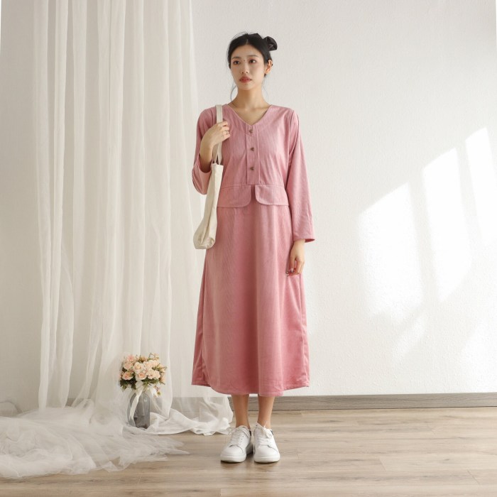 Women's corduroy shirt dress