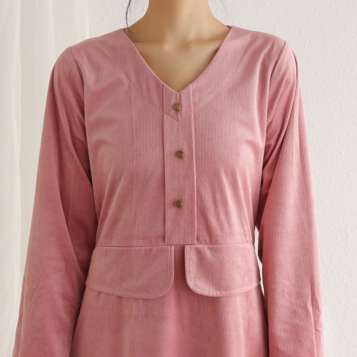 Women's corduroy shirt dress