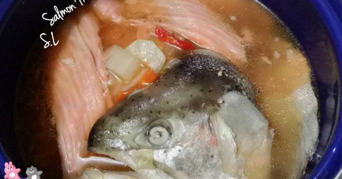 How to cook salmon head soup filipino style