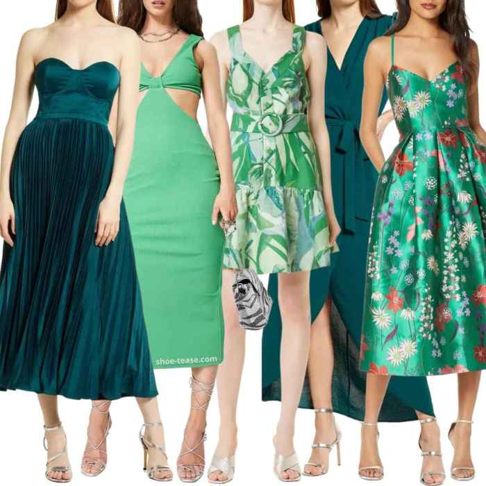 Best color shoes for green dress